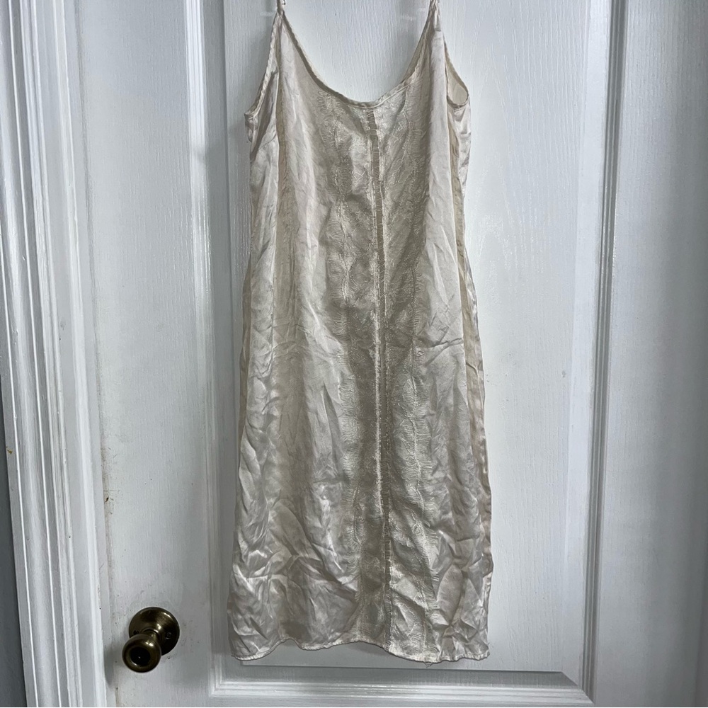 John Lewis Elegant Cream Silk  Slip Dress